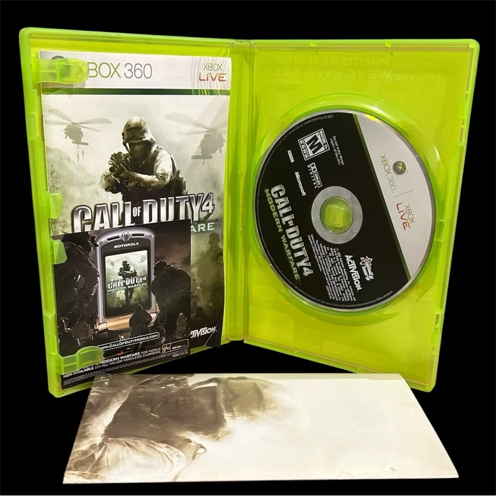 Call of Duty 4 Modern Warfare Xbox 360 COMPLETE CIB Poster Tested